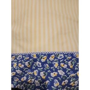 Laura Ashley Primrose Polyanthus queen sheet Flat & Fitted 2 Shams yellow floral